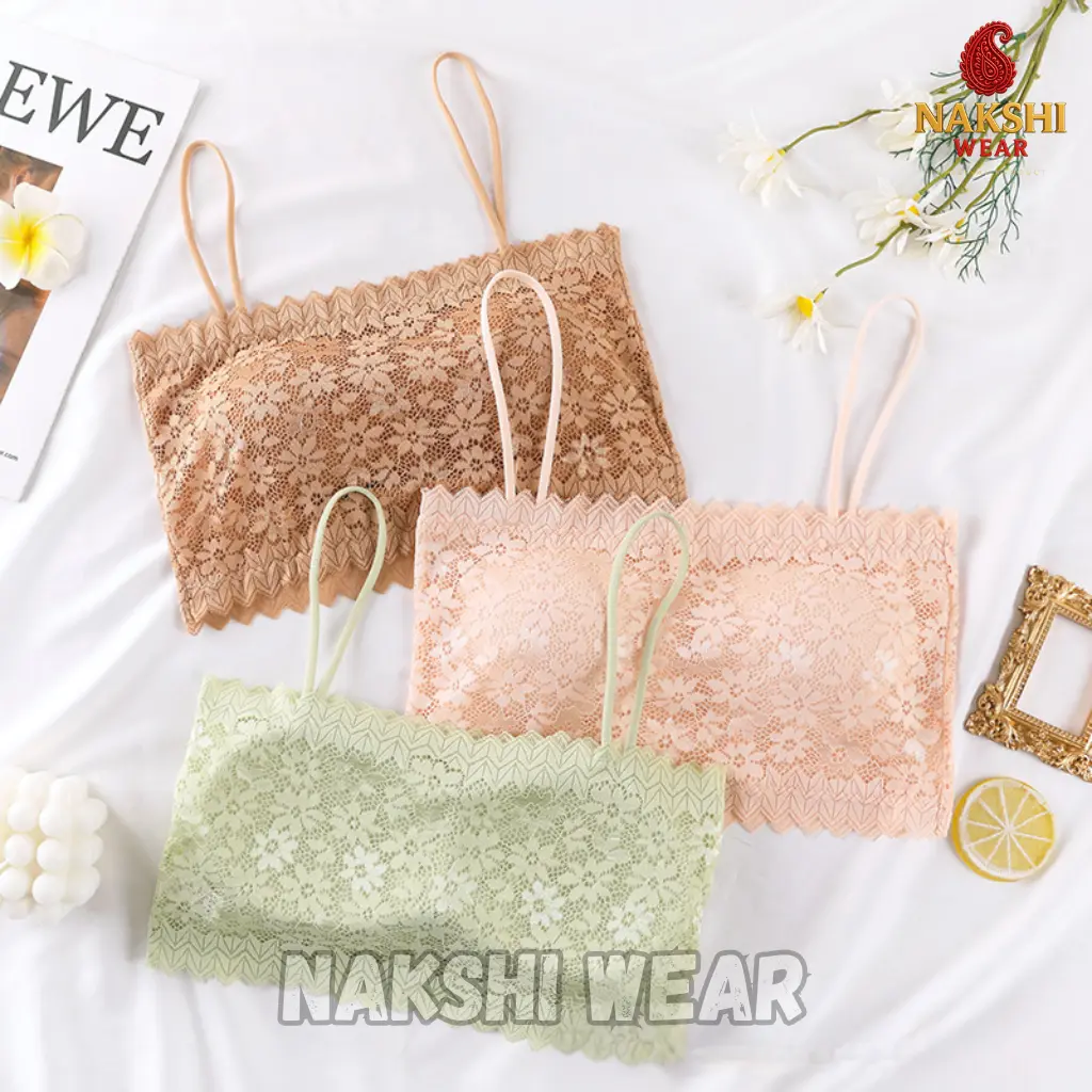 Seamless Lace Wire-Free Triangle Bra - Image 3