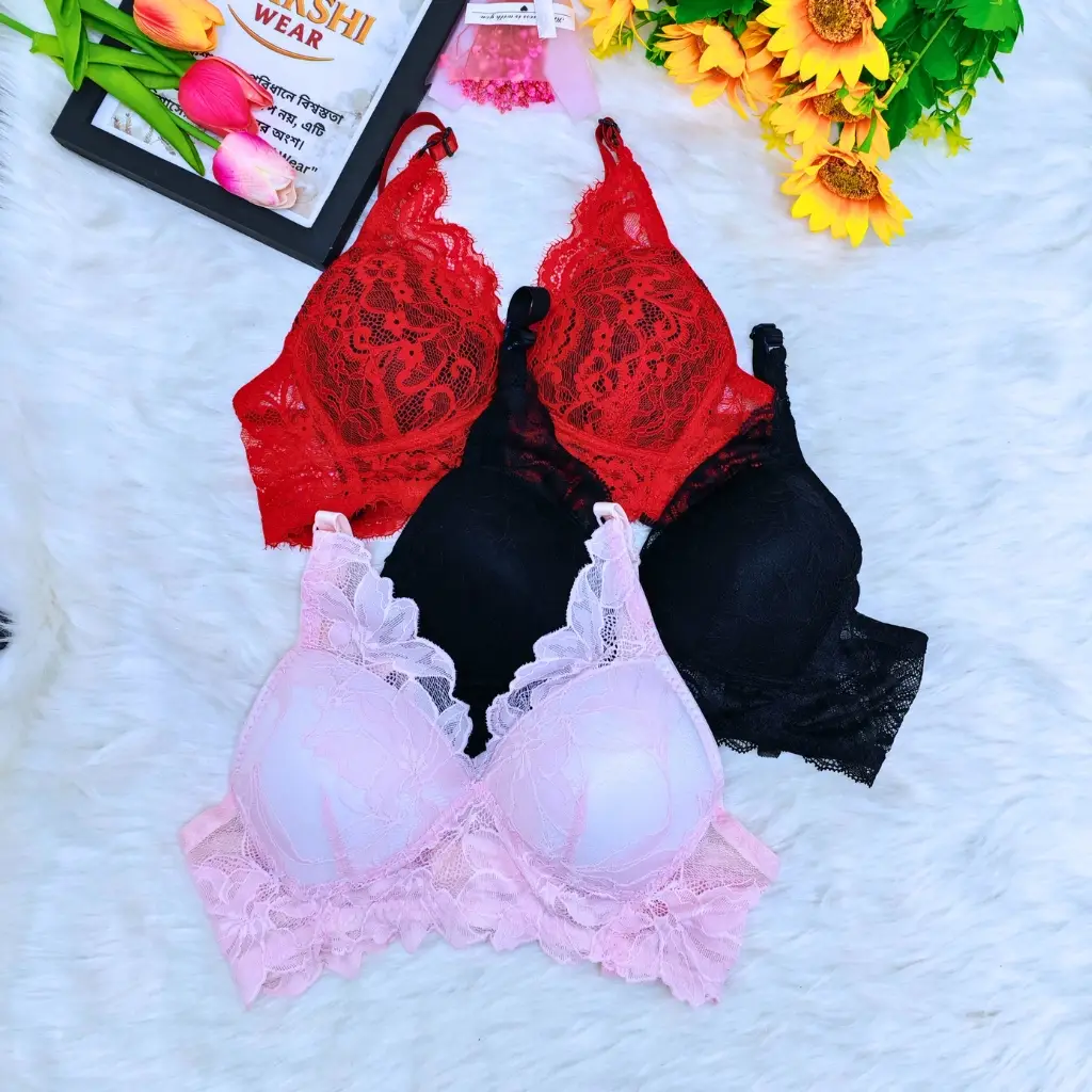 3 Pcs Combo Push-Up Bra - Image 7